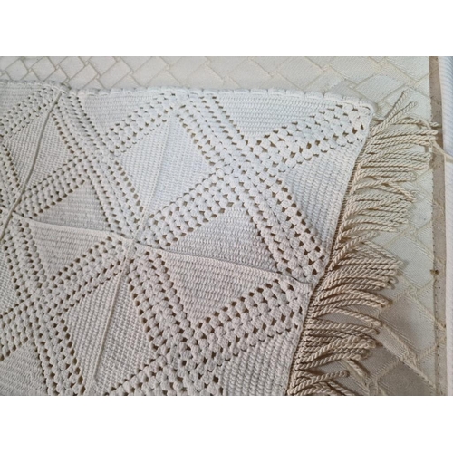 456 - Large Crochet(?) Bed Spread / Cover, (Approx. 190 x 220cm)