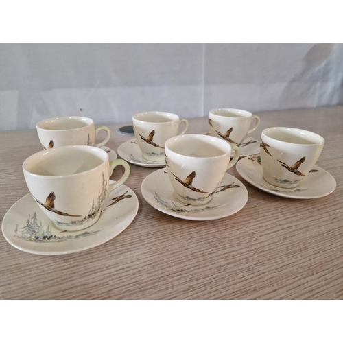 68 - 6 x Royal Doulton 'The Coppice' (# D5803) Coffee Cups & Saucers