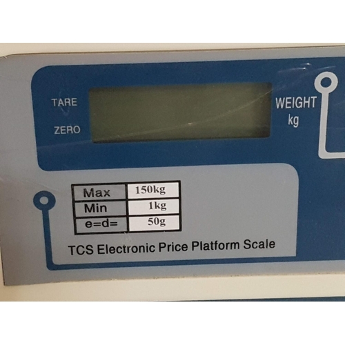 398 - TCS Electronic Price Platform Scale (Max 150kg/ Min 1kg), (Un-Tested)