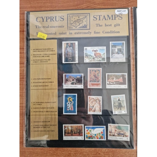 100 - 2 x Sets of 'Cyprus Stamps' Souvenir Packs, Together with 2 x Packs of 'Makarios III' Stamp Sets, (4... 