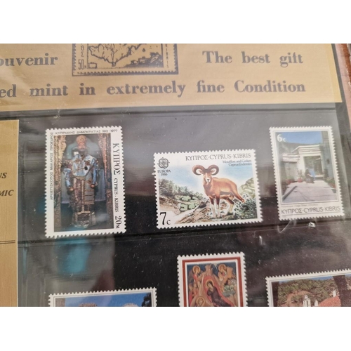 100 - 2 x Sets of 'Cyprus Stamps' Souvenir Packs, Together with 2 x Packs of 'Makarios III' Stamp Sets, (4... 