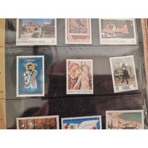 100 - 2 x Sets of 'Cyprus Stamps' Souvenir Packs, Together with 2 x Packs of 'Makarios III' Stamp Sets, (4... 