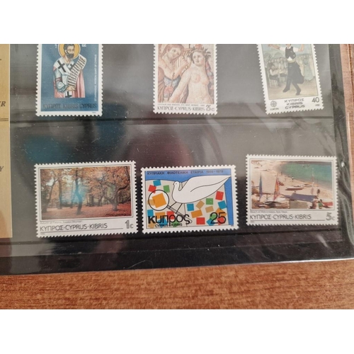 100 - 2 x Sets of 'Cyprus Stamps' Souvenir Packs, Together with 2 x Packs of 'Makarios III' Stamp Sets, (4... 