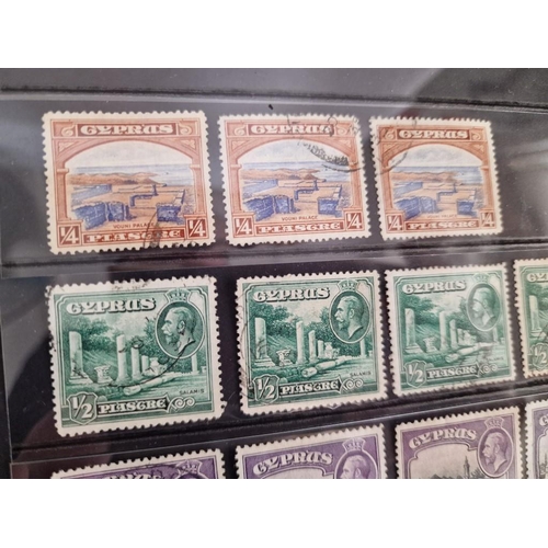 101 - Collection of Early Cyprus Postage Stamps; King George V, Circa 1934, Consecutive Run of 6 Definitiv... 