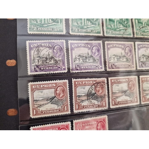 101 - Collection of Early Cyprus Postage Stamps; King George V, Circa 1934, Consecutive Run of 6 Definitiv... 