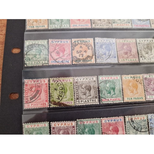 107 - Collection of Antique Cyprus Postage Stamps; King George V, Circa 1910-1925), (63)