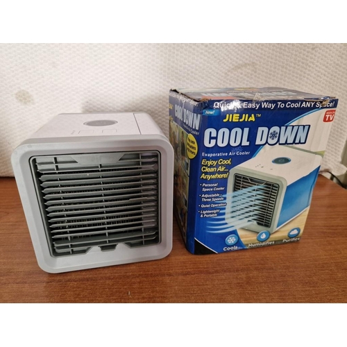 196 - 'Jiejia' Cool Down, Personal Space Evaporative Air Cooler, with Original Box, * Basic Test & Working... 