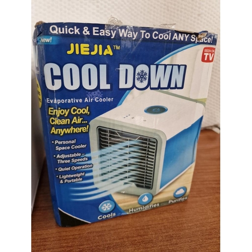 196 - 'Jiejia' Cool Down, Personal Space Evaporative Air Cooler, with Original Box, * Basic Test & Working... 