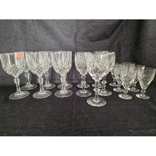 198 - Large Collection of Matching Crystal Glasses; 6 x Red Wine Glasses, 5 x White White Glasses and 6 x ... 