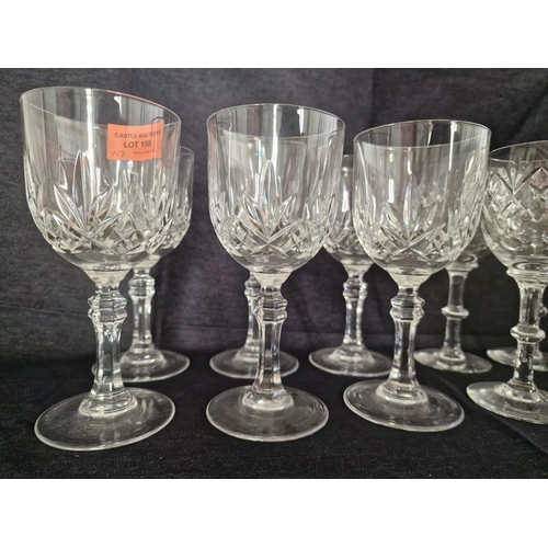 198 - Large Collection of Matching Crystal Glasses; 6 x Red Wine Glasses, 5 x White White Glasses and 6 x ... 