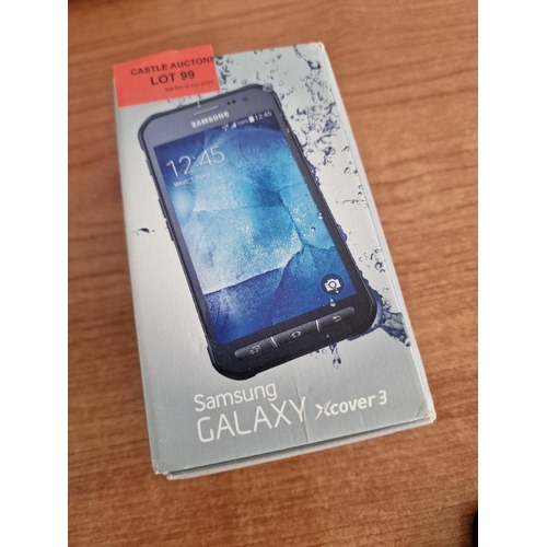 99 - Samsung Galaxy Xcover 3 Mobile Phone, (Model: SM-G388F), Dark Silver, * Tested and Working, Factory ... 