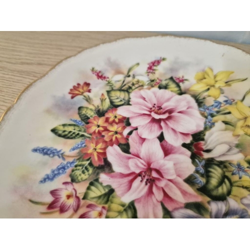 119 - 3 x Vintage Royal Kent Bone China Plates with 'Flowers of the Season' Decoration, Together with Roya... 