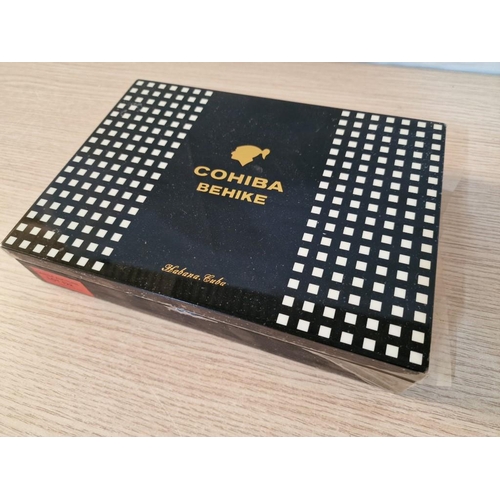 122 - Cohiba 'Behike' Cedar Wood Cigar Box (Empty), Habana, Cuba, Black Colour Finish