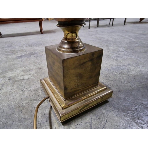 175 - Vintage Copper & Brass Lamp Base, (Approx. H: 62cm)