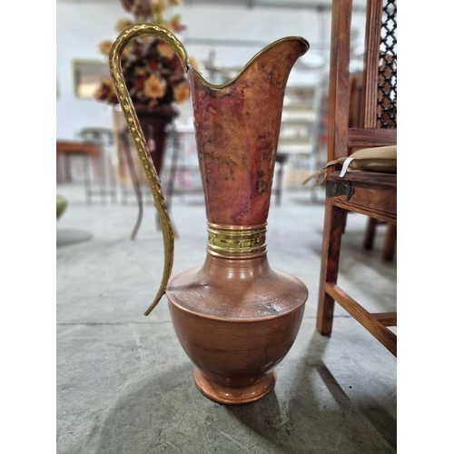 176 - Oversized Copper & Brass Jug, Made in Italy, (Approx. H: 68cm)