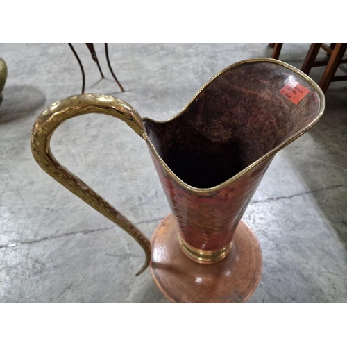 176 - Oversized Copper & Brass Jug, Made in Italy, (Approx. H: 68cm)