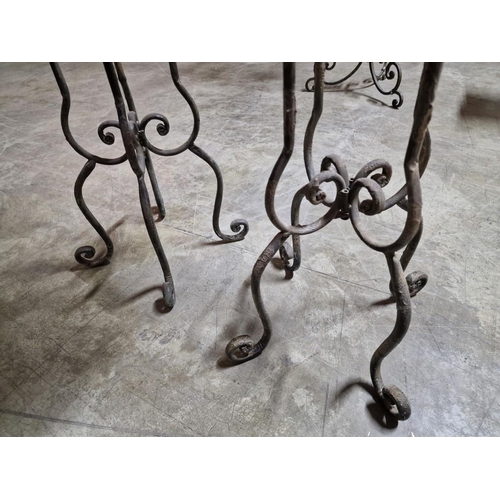 178 - Pair of Vintage Decorative Metal Planters / Bowls on Shaped Metal Stands, (Approx. Ø: 36cm, H: 109cm... 