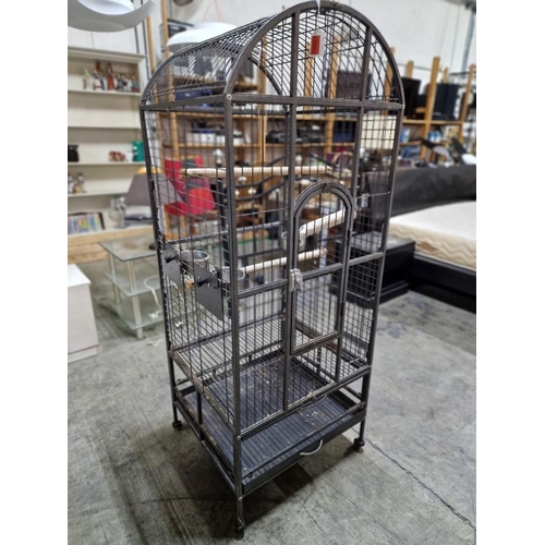 188 - Large Decorative Bird / Parrot Cage with Wheels, (Approx. 155 x 61 x 56cm)