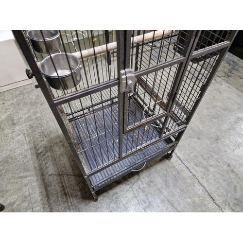 188 - Large Decorative Bird / Parrot Cage with Wheels, (Approx. 155 x 61 x 56cm)