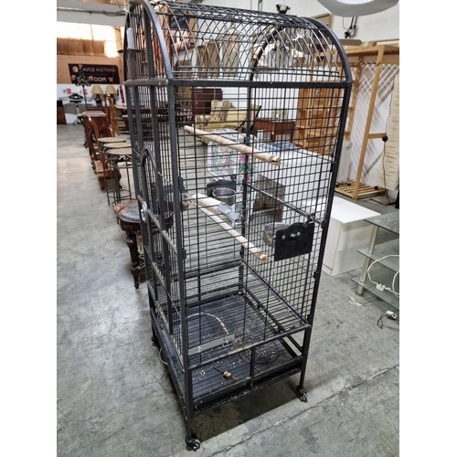 188 - Large Decorative Bird / Parrot Cage with Wheels, (Approx. 155 x 61 x 56cm)