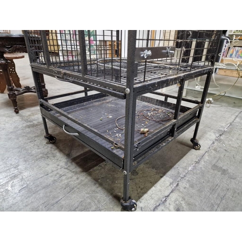 188 - Large Decorative Bird / Parrot Cage with Wheels, (Approx. 155 x 61 x 56cm)