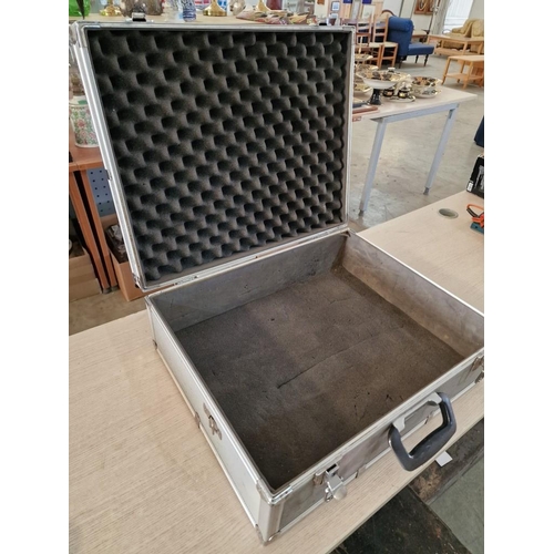 59 - Aluminium Flight Case with Handle & Clasp, (Approx. 55 x 47 x 20cm)