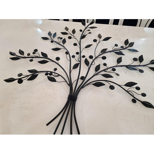 61 - Decorative Wall Hanging; Metal Tree with Crystal Effect Leaves, (Approx. 70 x 80cm Overall)