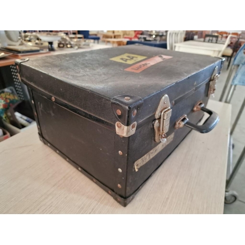 71 - Black 'AA Lucas' Parts Box / Case with Handle & Clasps, (Approx. 51 x 39 x 24cm)