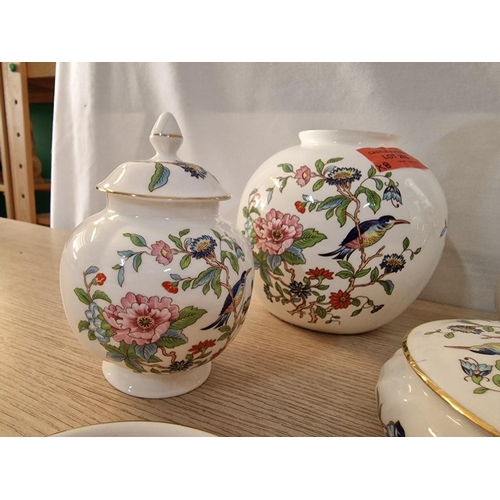 203 - Collection of Aynsley 'Pembroke' Fine English Bone China; Pair of Vases, Pair of Lidded Dishes, Ging... 