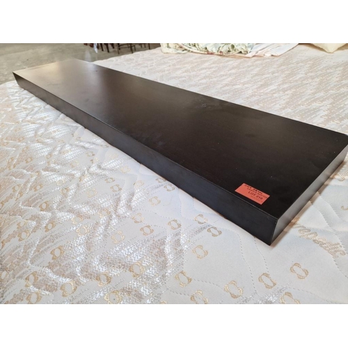 210 - IKEA 'Lack', Black Ash Colour Floating Wall Shelf, (Approx. 110 x 26cm)