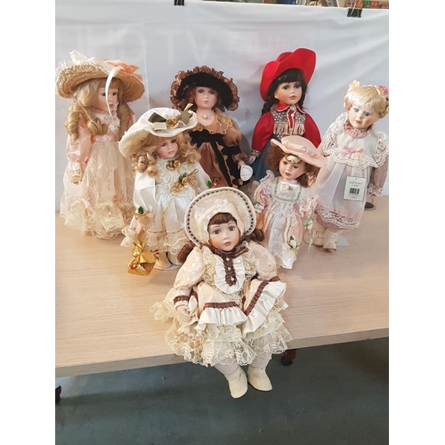 192 - Collection of 7 x Different Porcelain Dolls (7)