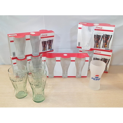 195 - Collection of Coca Cola Collectable glasses and Other Pepsi