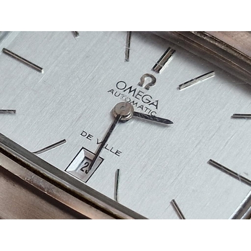 133 - Omega De Ville Automatic Wrist Watch, Stainless Steel 36mm Case, Silver Tone Face with Date, Baton H... 