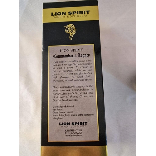 4E - Lion Spirit 'Commandaria Legacy'  Amber, (Lambouri, K. Platres, Cyprus), in Original Box