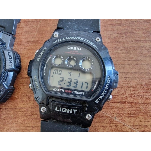 147 - Casio 3198 and Casio 3225 Digital Watches * Running When Lotted *, Together with Huawei ADS-B29 Fitn... 