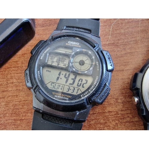 147 - Casio 3198 and Casio 3225 Digital Watches * Running When Lotted *, Together with Huawei ADS-B29 Fitn... 