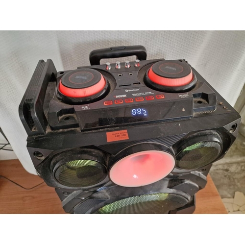 150 - Novik Neo 'Impact One' DJ System, with LED Lights, Bluetooth, FM Radio, Mains & Rechargeable Battery... 