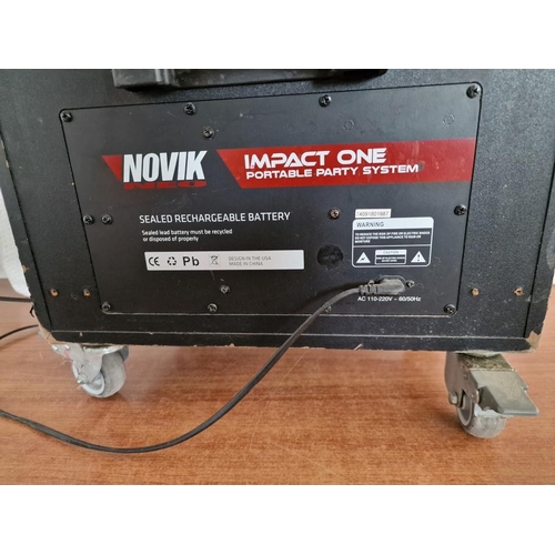 150 - Novik Neo 'Impact One' DJ System, with LED Lights, Bluetooth, FM Radio, Mains & Rechargeable Battery... 