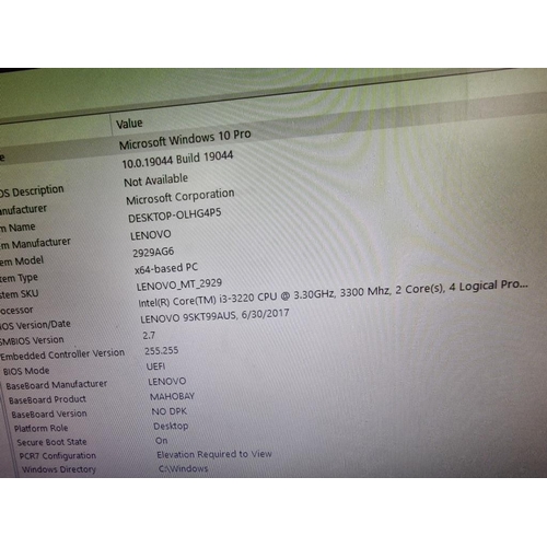 151 - Desktop Computer Lot: Lenovo ThinkCentre M82 Tower, Windows 10 Pro, Core i3, Together with Philips 1... 