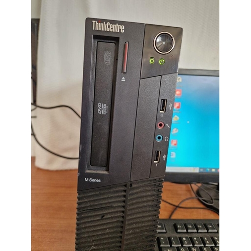 152 - Desktop Computer Lot: Lenovo ThinkCentre Tower, Windows 10 Pro, Core i3, 8GB RAM, Together with Phil... 