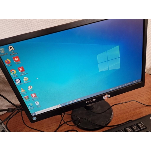 152 - Desktop Computer Lot: Lenovo ThinkCentre Tower, Windows 10 Pro, Core i3, 8GB RAM, Together with Phil... 