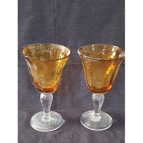 217 - Pair of Wine Glasses and Decorative Perfume Bottles