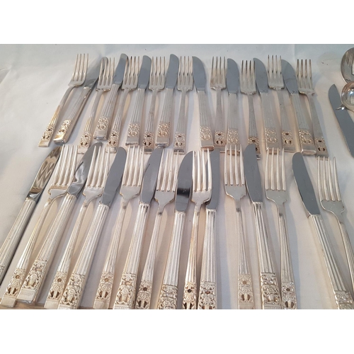 Community Cutlery Silver Plated Dish High Ornate Handles (82pcs)