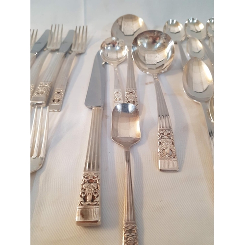 Community Cutlery Silver Plated Dish High Ornate Handles (82pcs)