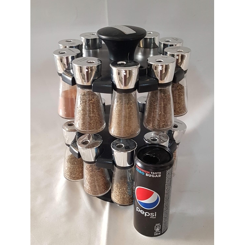 91 - Cole & Mason Hudson 20 Jars Filled Spice Carousel (Approx. H:31 x Ø22cm)