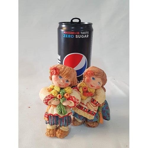 92 - Vintage Rare Collection of Valentina Petunia Figurines in Traditional Russian Outfit Figurines Are D... 