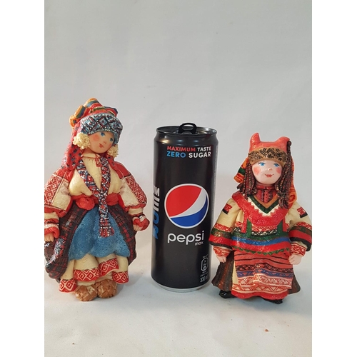 92 - Vintage Rare Collection of Valentina Petunia Figurines in Traditional Russian Outfit Figurines Are D... 