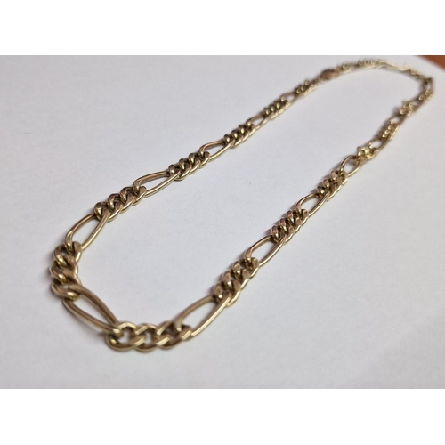 170A - 9ct Gold Figaro Chain Necklace, (Approx. L: 45cm, 11.4g)