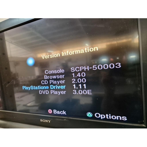 25B - Sony PS2 (PlayStation 2) Games Console, (Model: SCPH-50003) with 2 x Controllers, Memory Card and 10... 