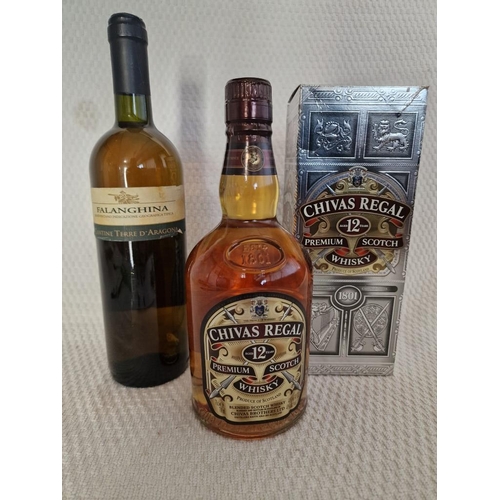 666 - Chivas Regal 12-Year Premium Scotch Whisky (70cl, 40%) with Box, Together with Bottle of 'Falanghina... 